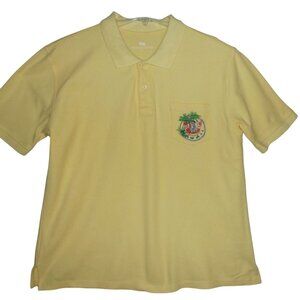 Hawaii Polo Shirt Mens Large Yellow Pique 100% Cotton short sleeve Princess Crui